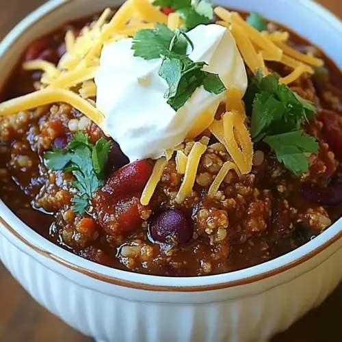 Hearty Slow Cooker Bulgur Chili