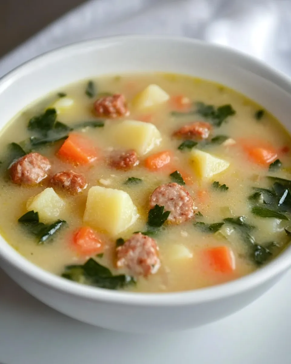 Slow Cooker Sausage and Potato Soup