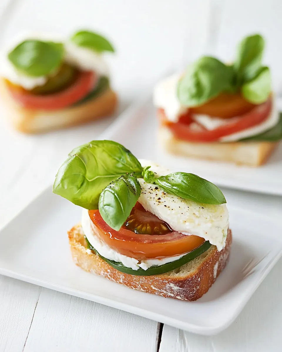 Heirloom Tomato Caprese Sandwiches