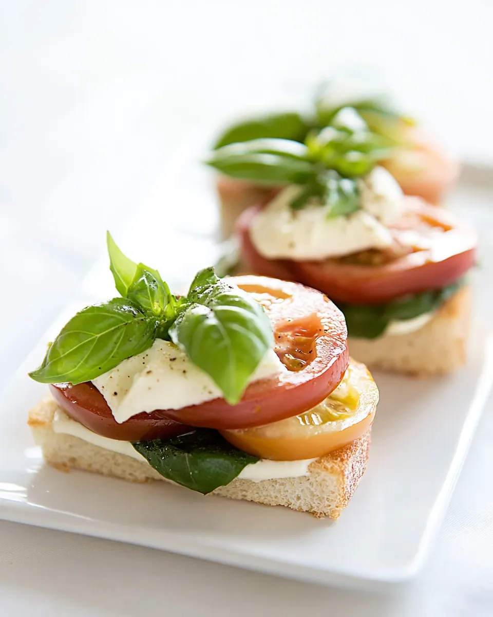 Heirloom Tomato Caprese Sandwiches