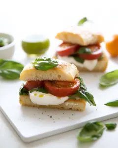 Heirloom Tomato Caprese Sandwiches