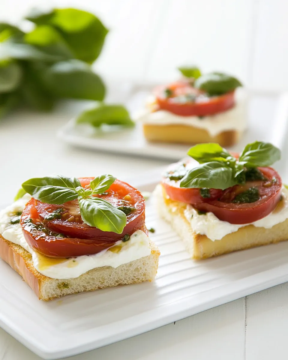 Heirloom Tomato Caprese Sandwiches