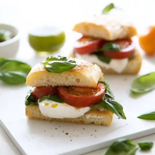 Heirloom Tomato Caprese Sandwiches