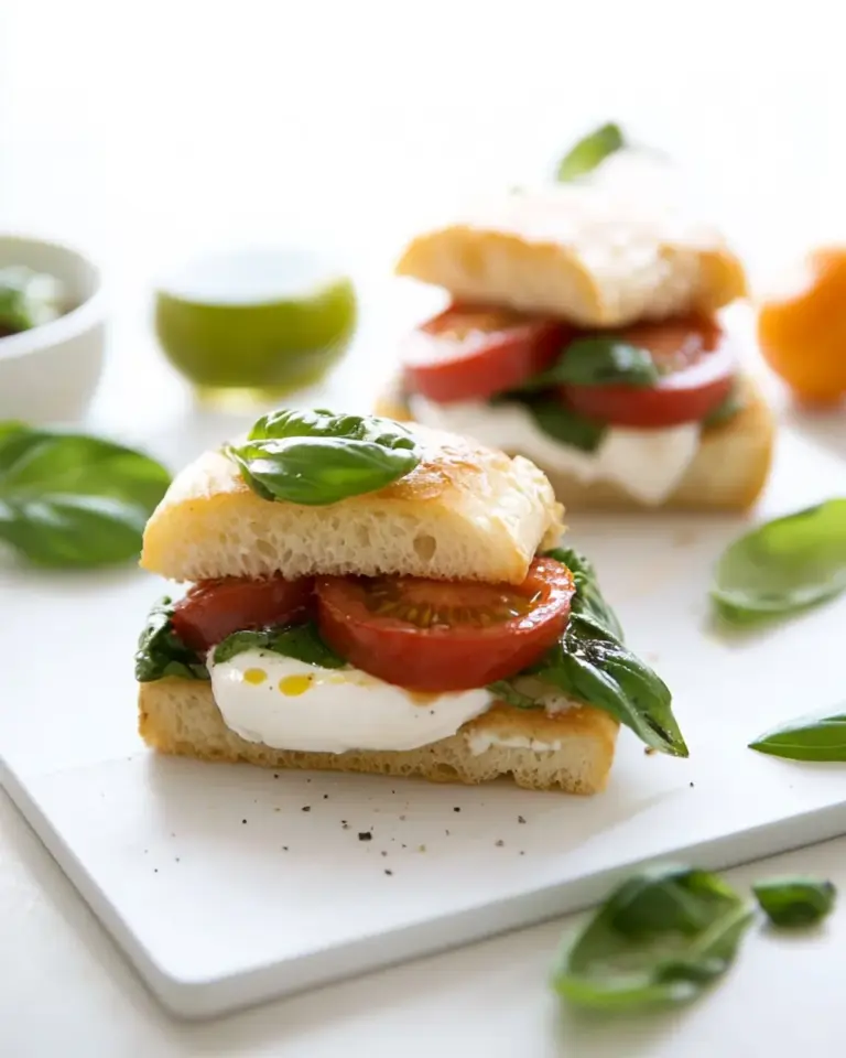 Heirloom Tomato Caprese Sandwiches