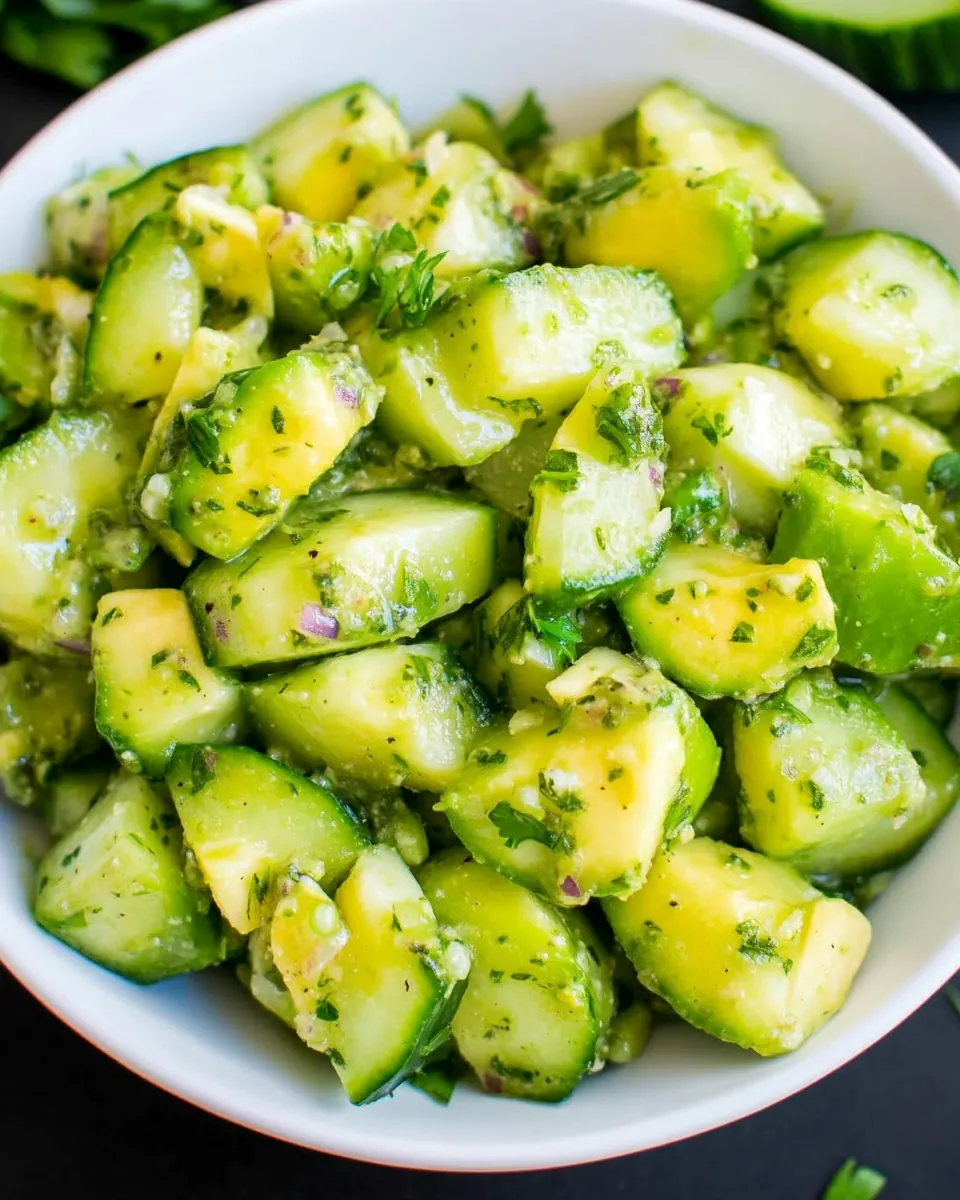 Herbed Avocado Cucumber Salad
