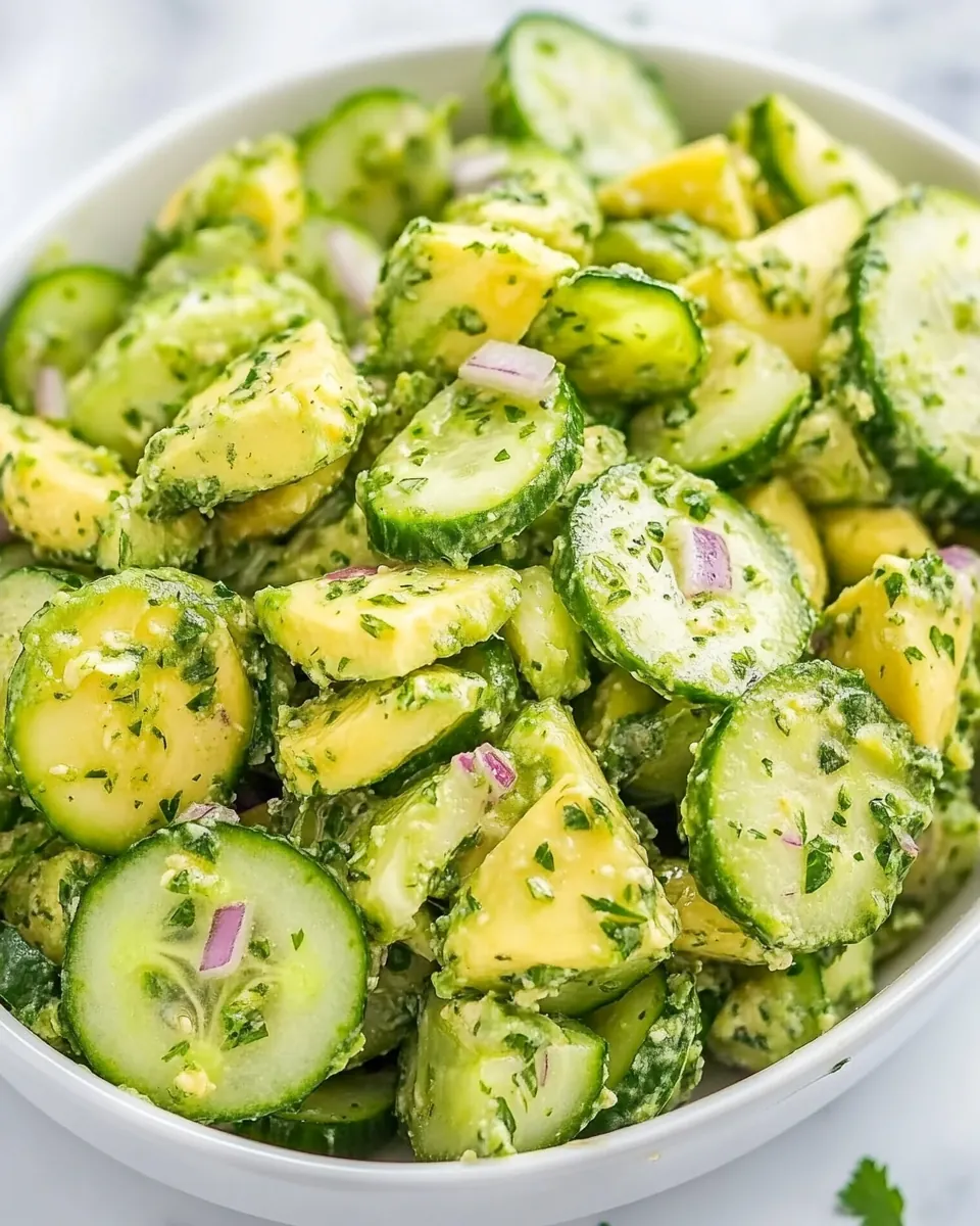 Herbed Avocado Cucumber Salad