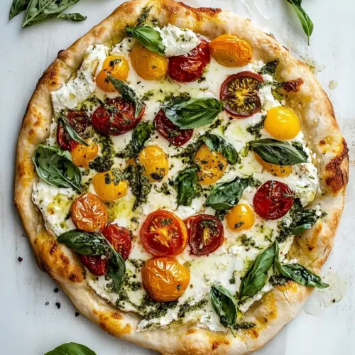 Herbed Butter Heirloom Tomato Pizza