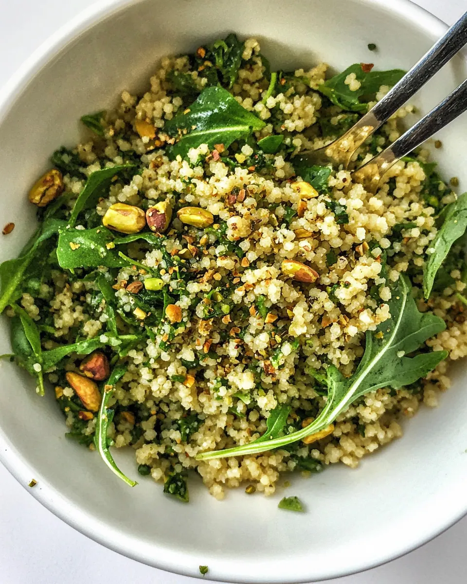 Herbed Couscous with Arugula and Pistachios