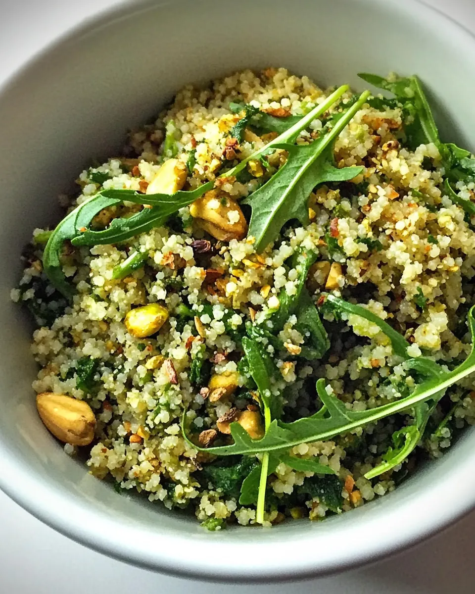 Herbed Couscous with Arugula and Pistachios