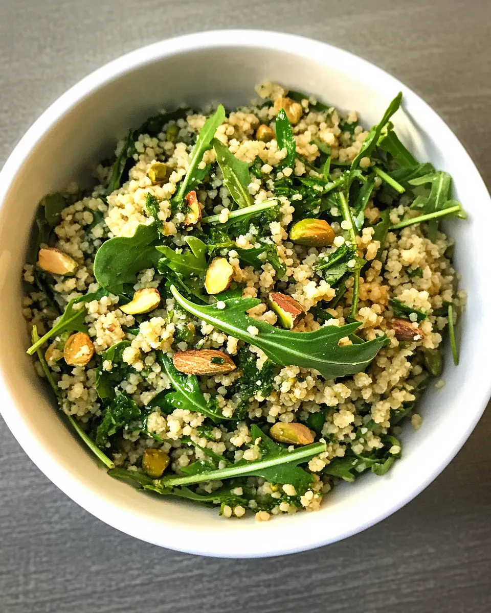 Herbed Couscous with Arugula and Pistachios