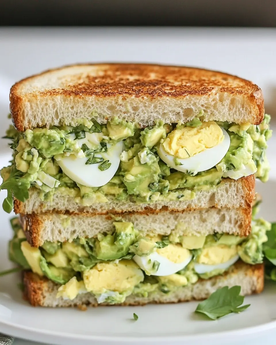 Herby Avocado Egg Salad Sandwiches