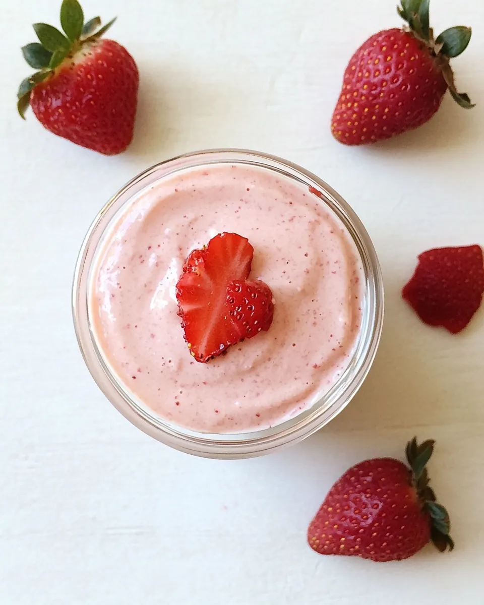 High Protein Strawberry Mousse