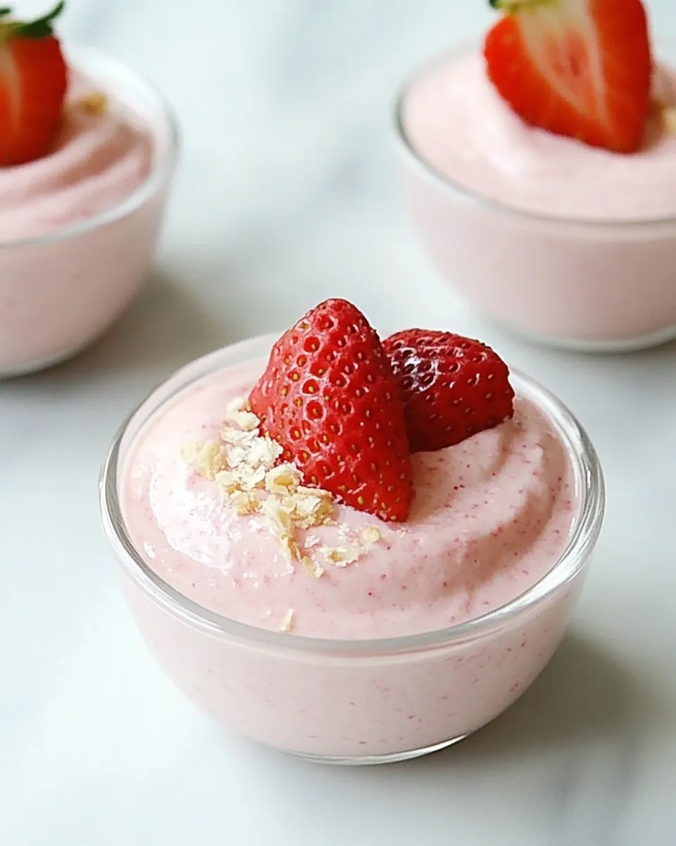 High Protein Strawberry Mousse