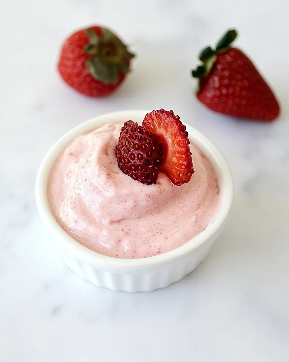 High Protein Strawberry Mousse