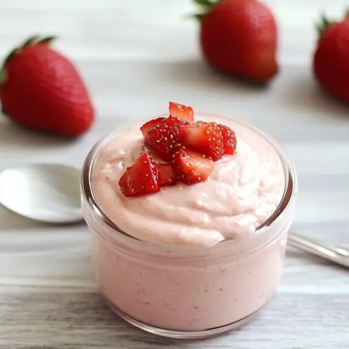 High Protein Strawberry Mousse
