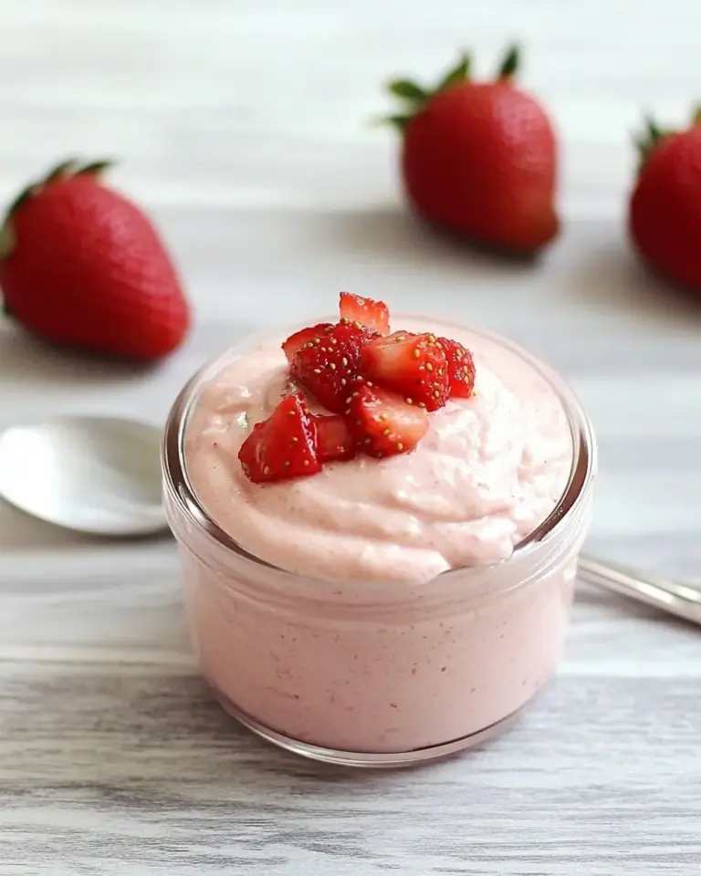 High Protein Strawberry Mousse