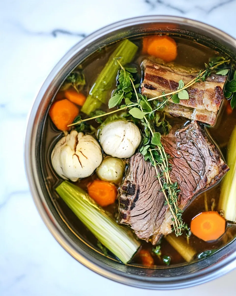 Homemade Beef Broth Stock