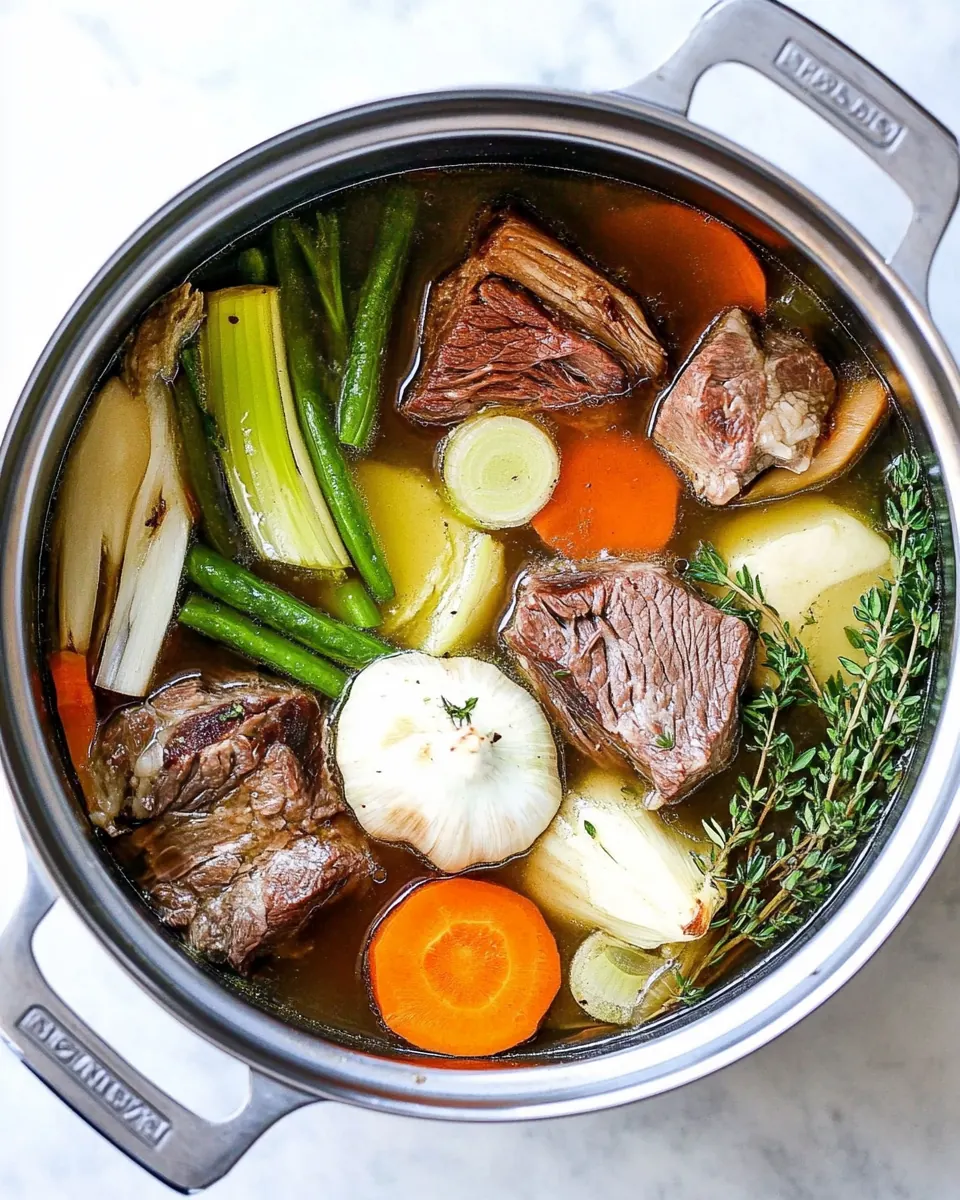 Homemade Beef Broth Stock