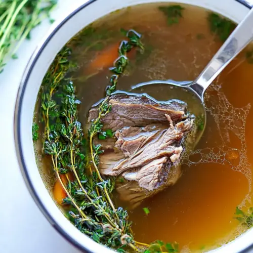 Homemade Beef Broth Stock