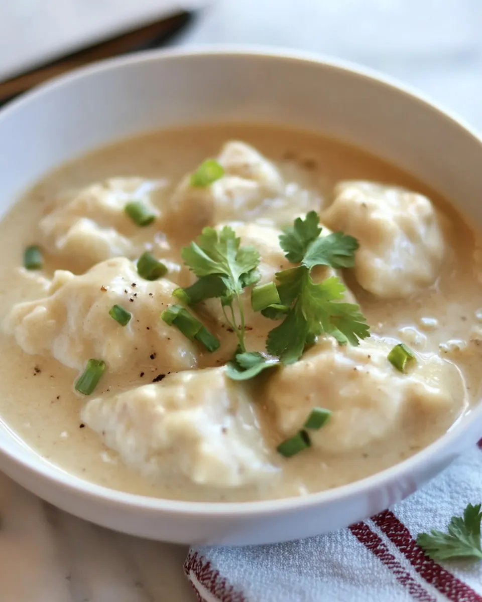 Homemade Chicken and Drop Dumplings