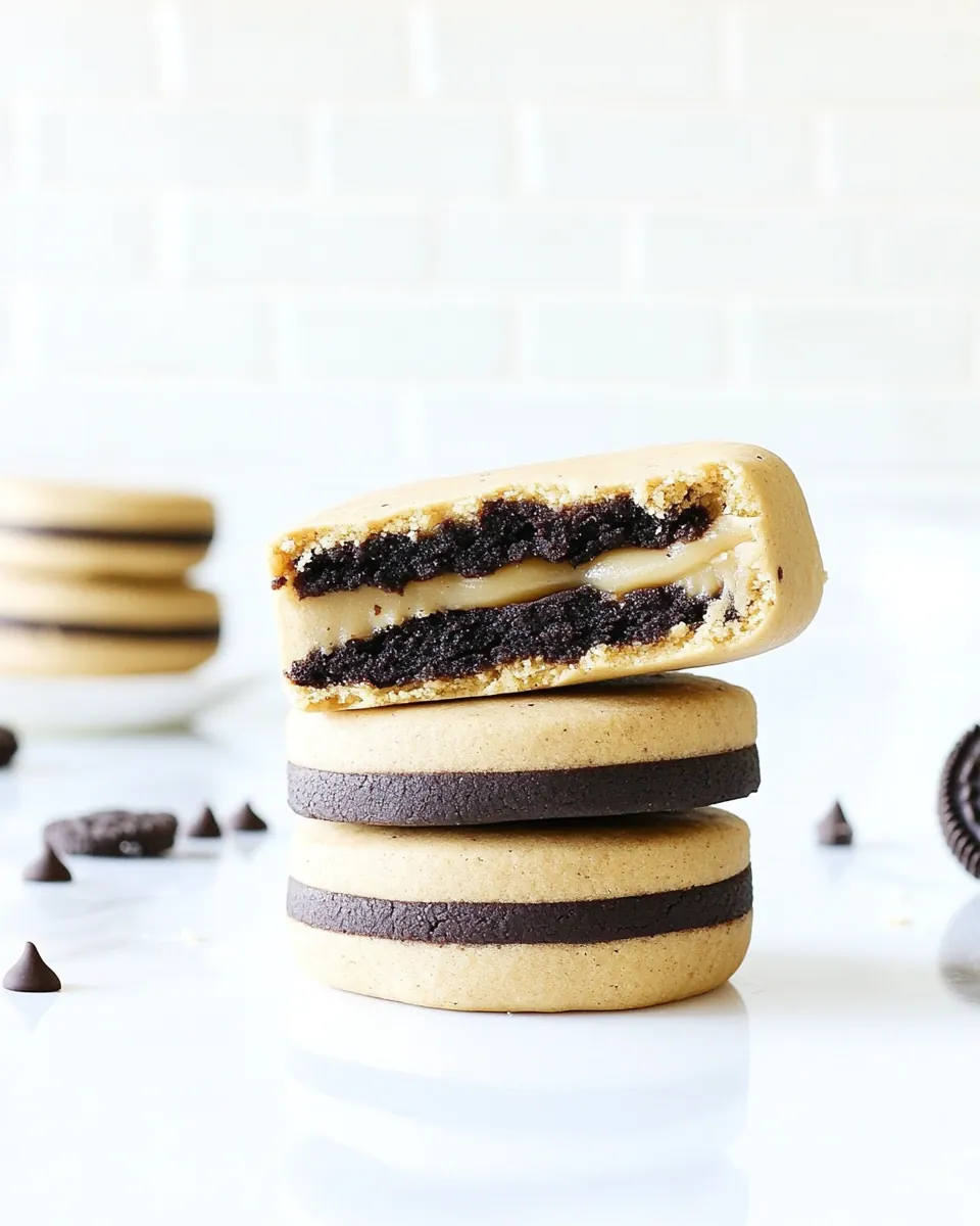 Homemade Cookie Dough Oreos