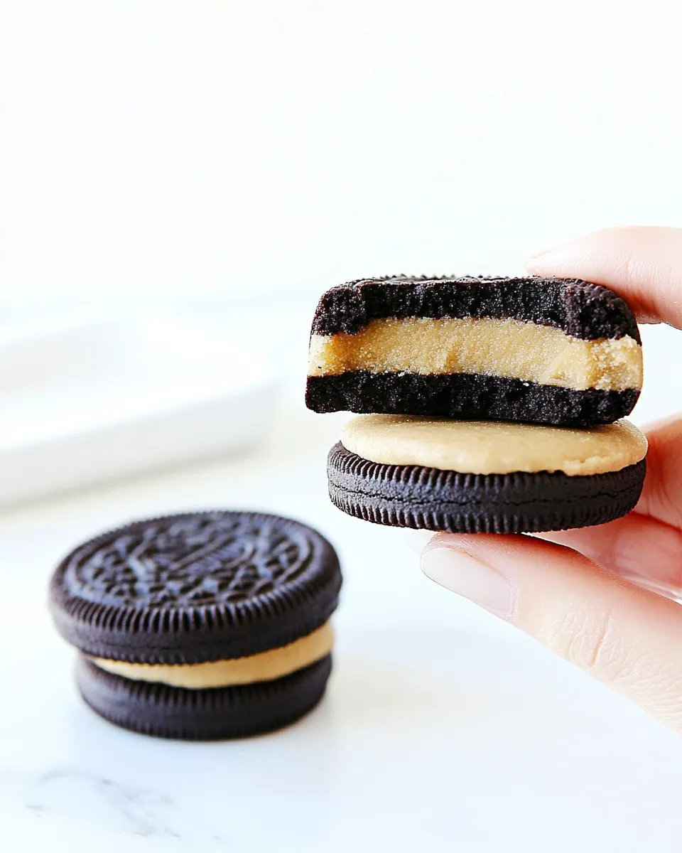Homemade Cookie Dough Oreos