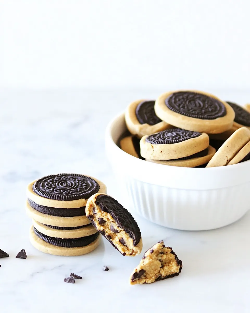 Homemade Cookie Dough Oreos