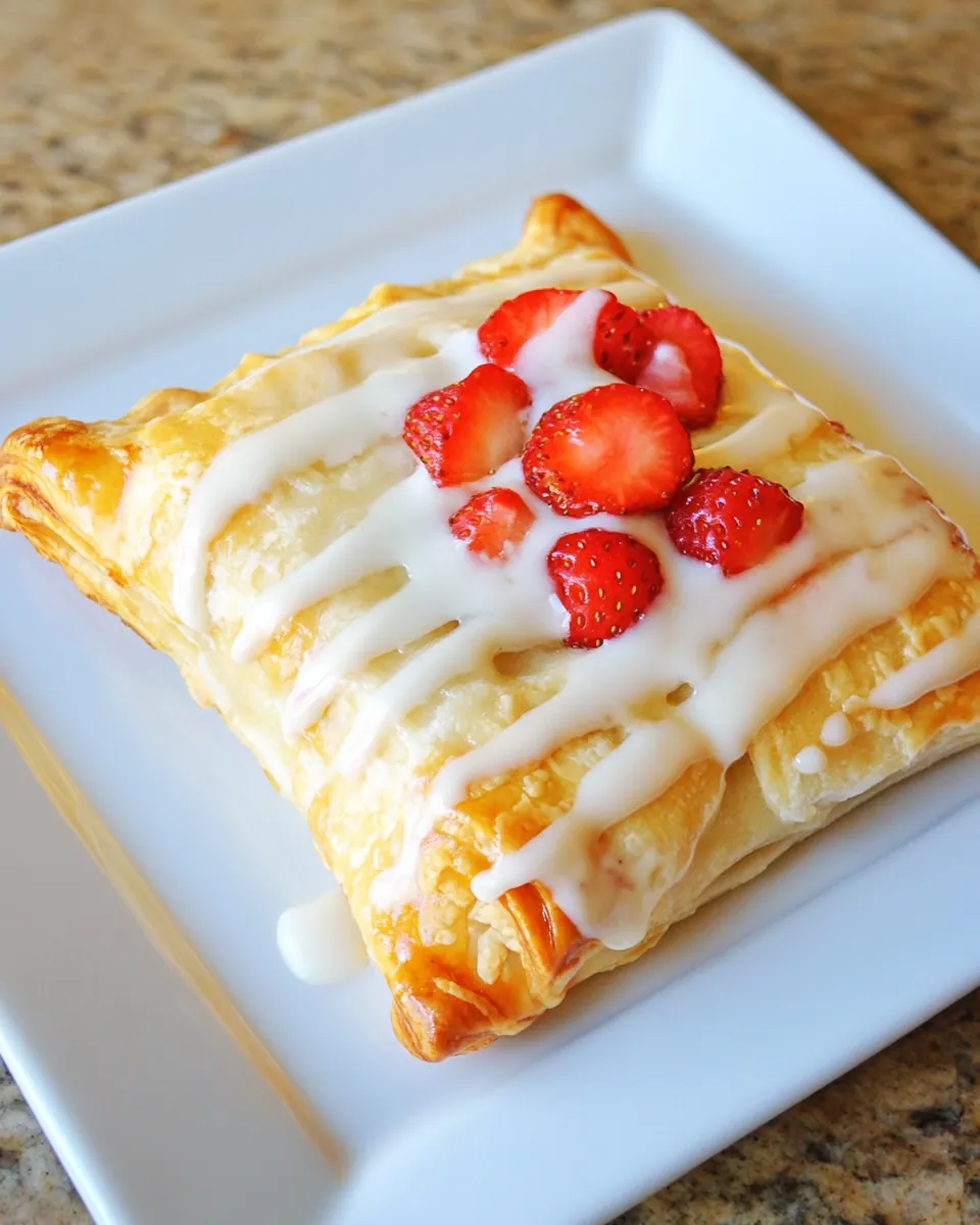 Homemade Strawberries and Cream Cheese Toaster Strudels
