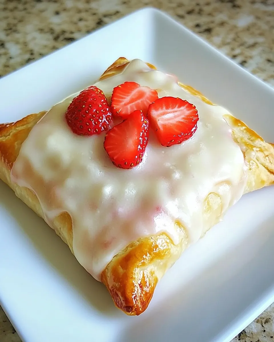 Homemade Strawberries and Cream Cheese Toaster Strudels