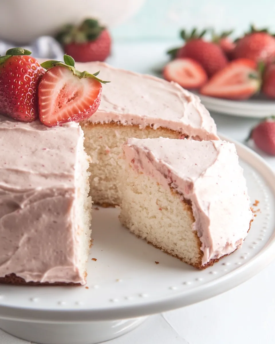 Homemade Strawberry Cake From Scratch