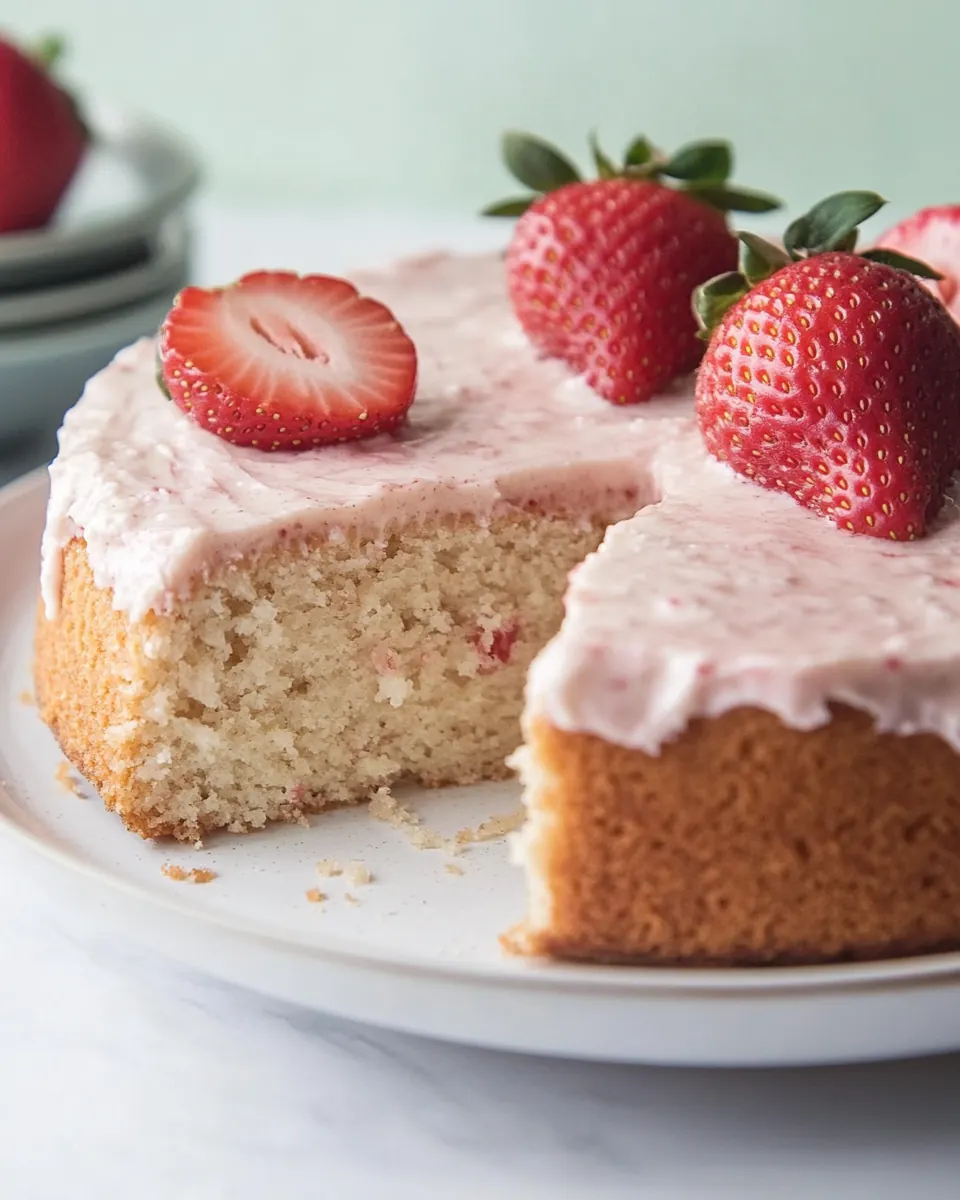 Homemade Strawberry Cake From Scratch