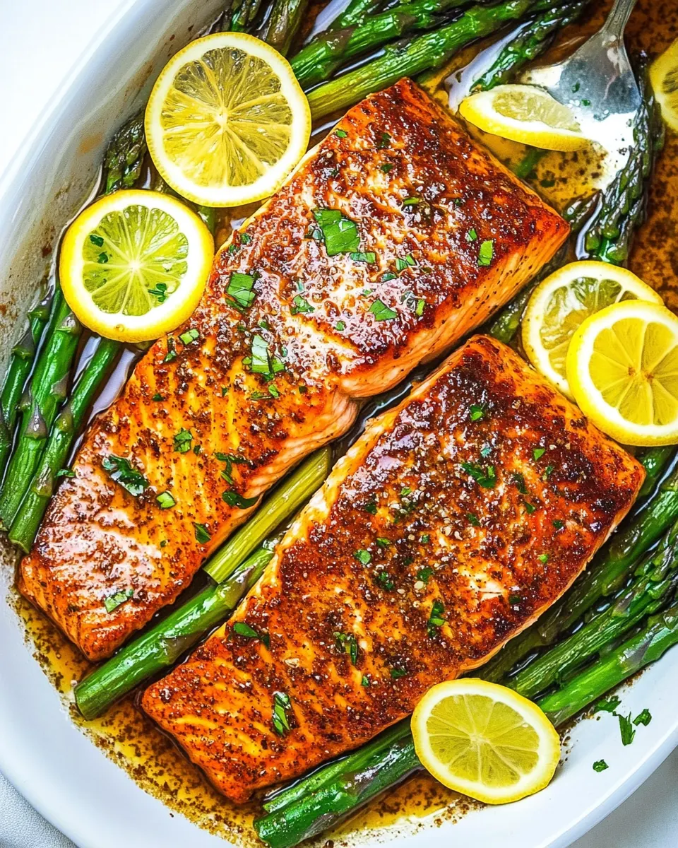 Honey Garlic Salmon and Asparagus