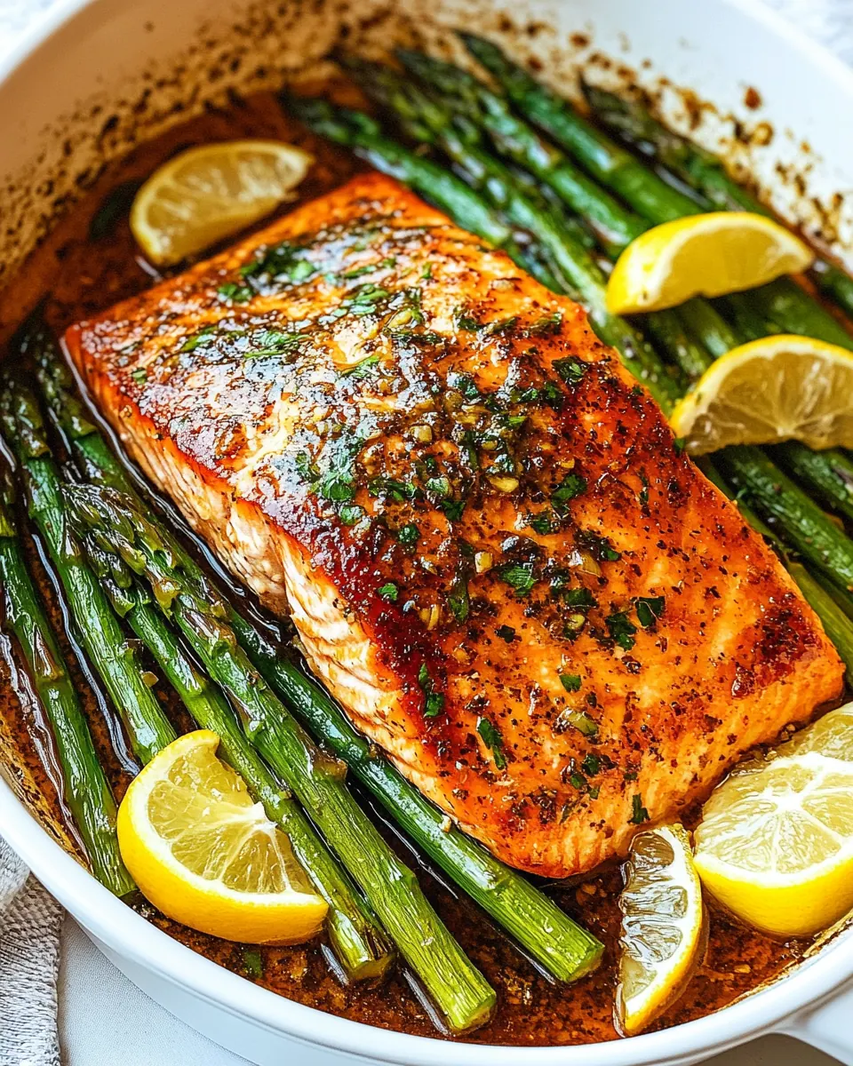 Honey Garlic Salmon and Asparagus