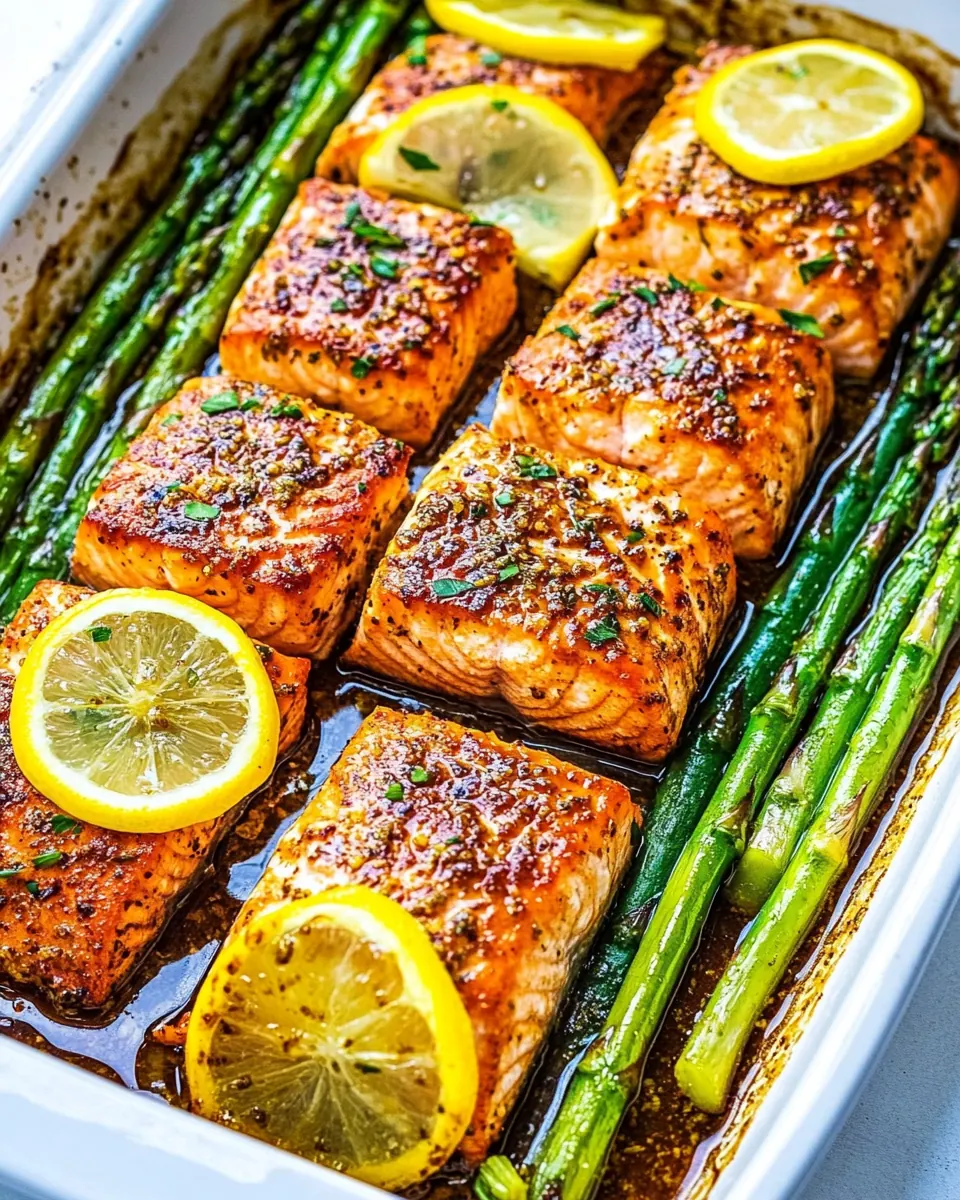 Honey Garlic Salmon and Asparagus
