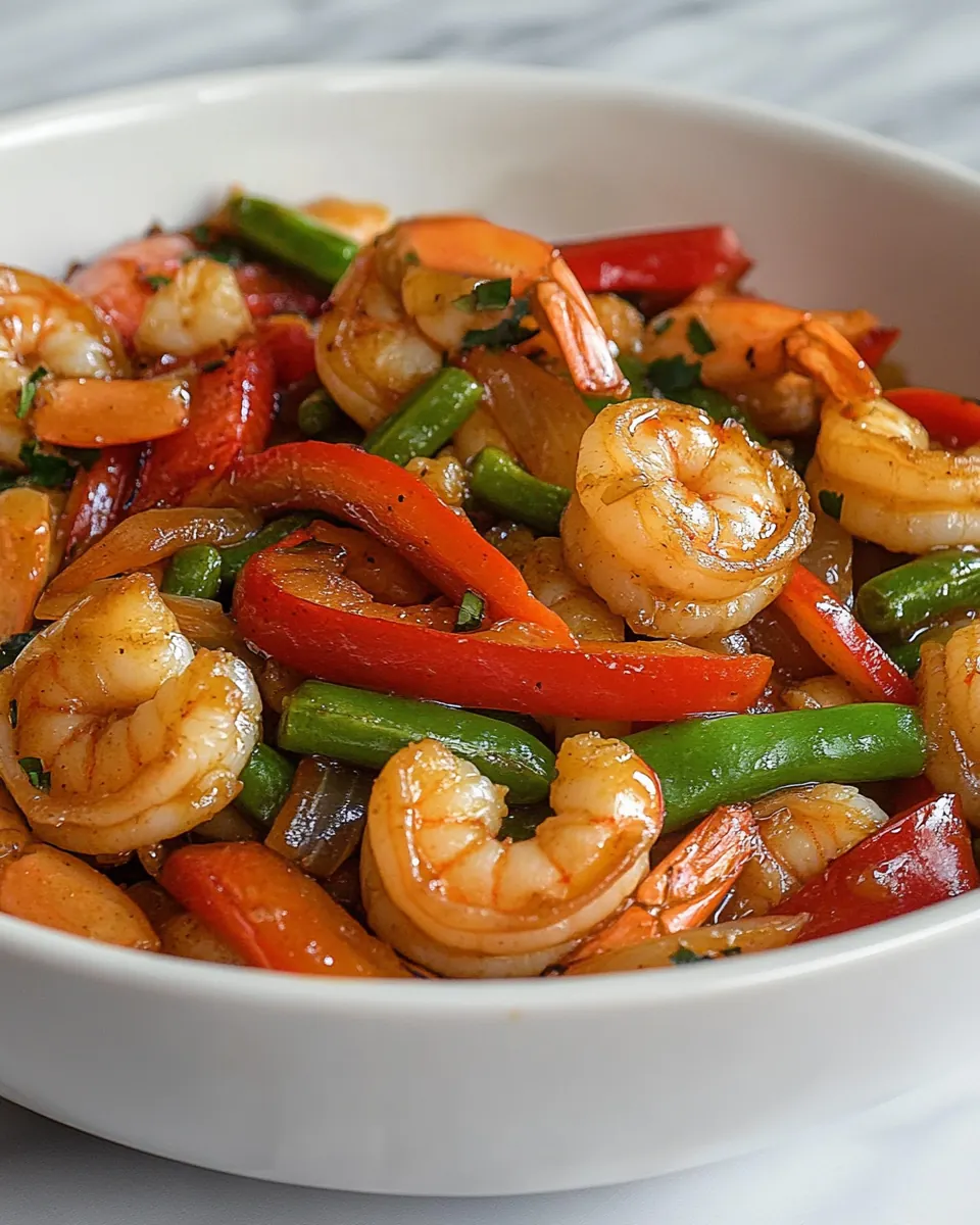 Honey Garlic Shrimp Stir Fry