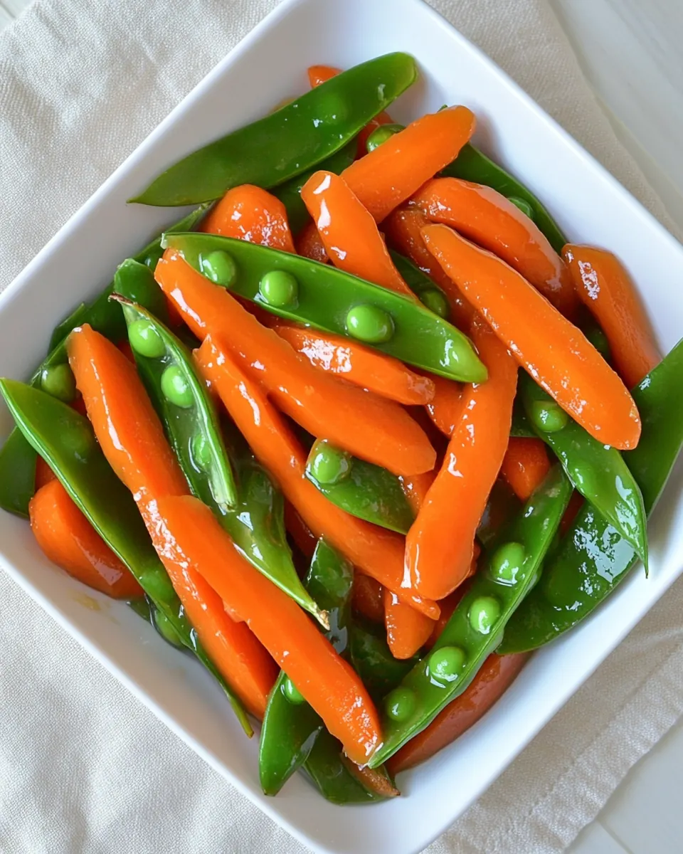 Honey Glazed Pea Pods and Carrots