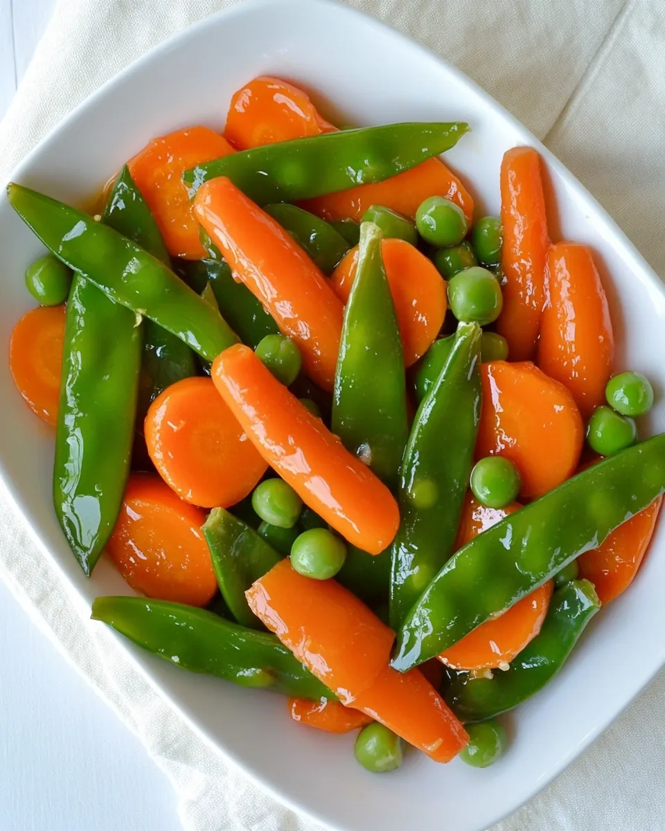 Honey Glazed Pea Pods and Carrots