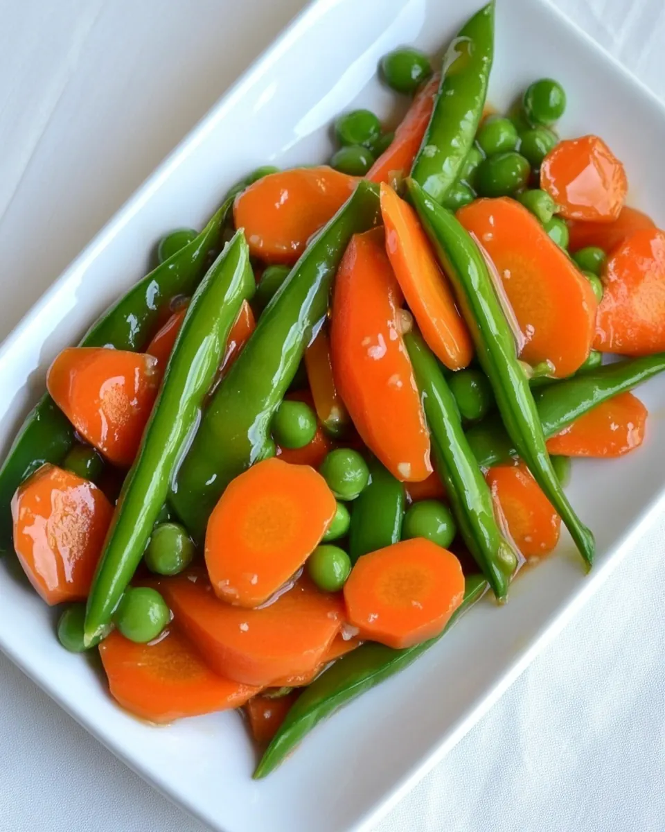 Honey Glazed Pea Pods and Carrots