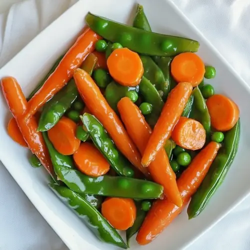 Honey Glazed Pea Pods and Carrots