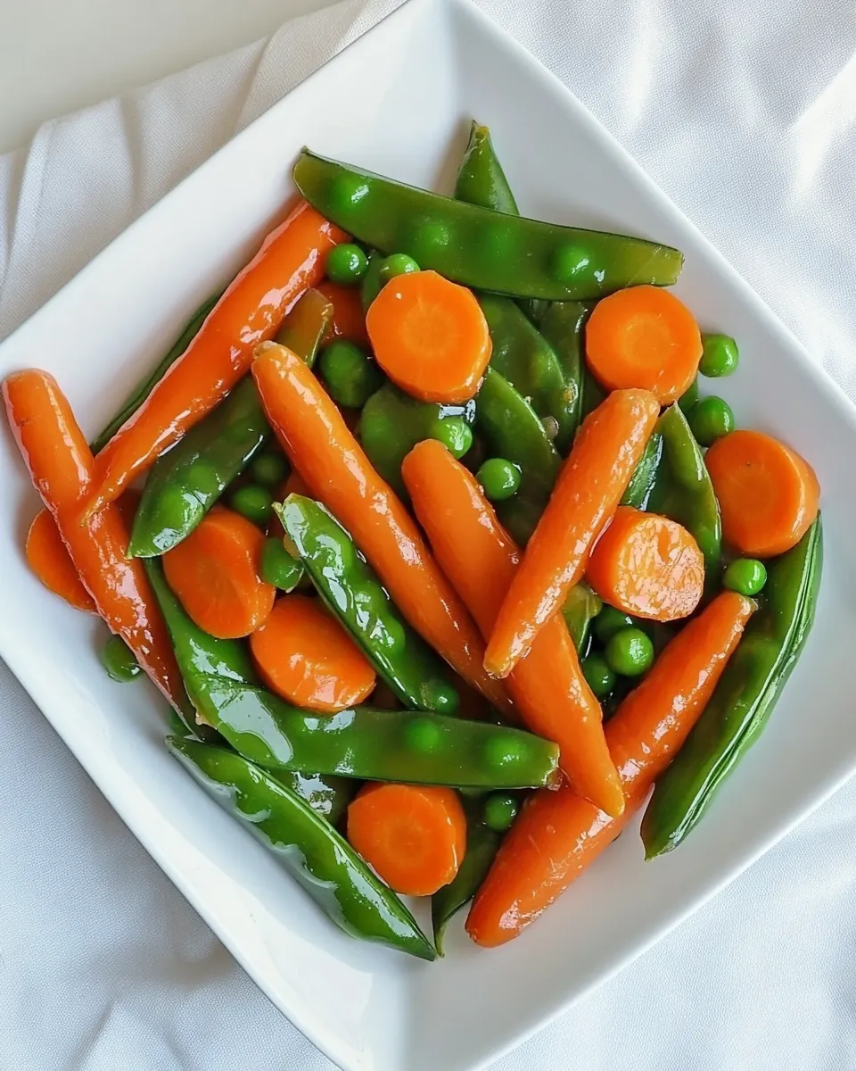 Honey Glazed Pea Pods and Carrots