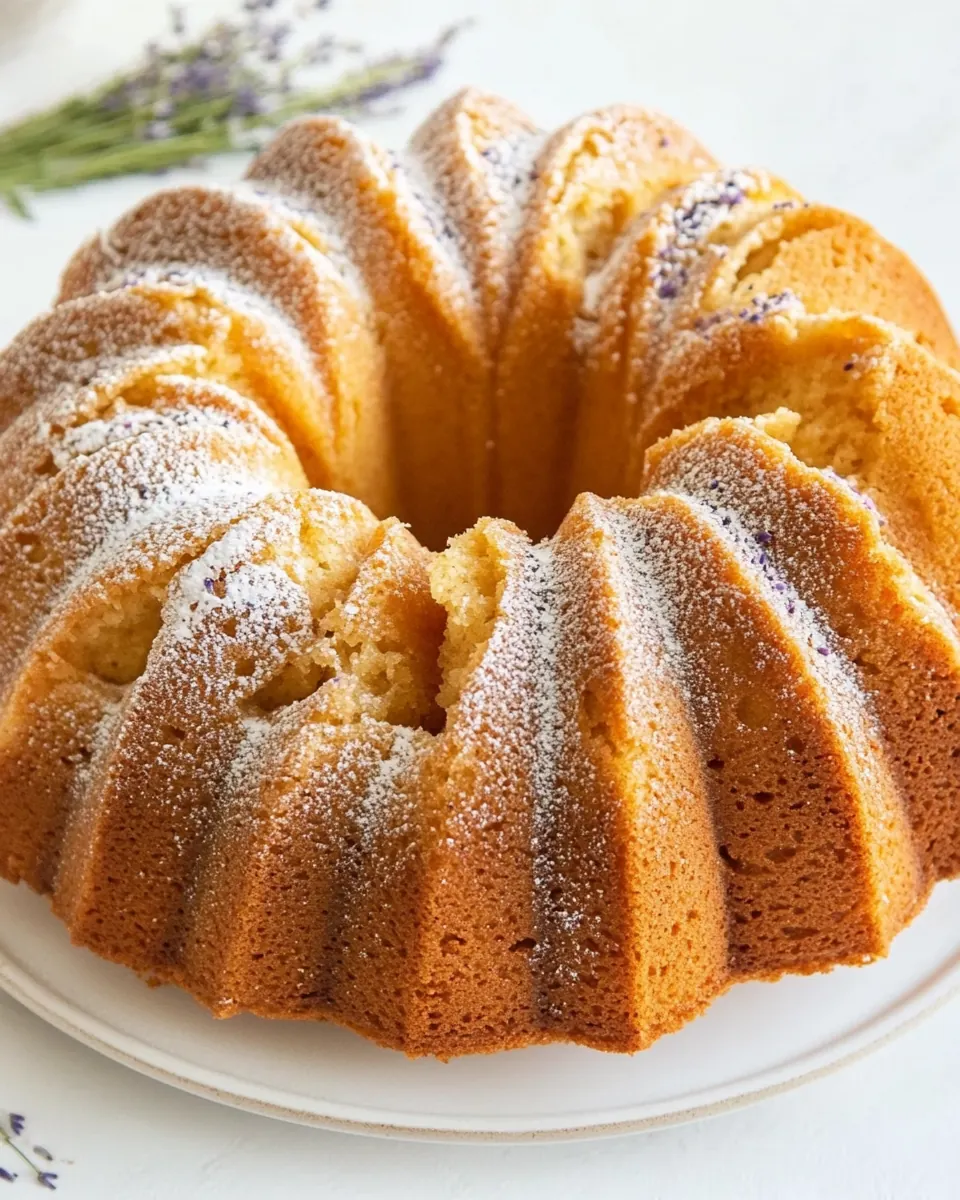 Honey Lavender Bundt Cake