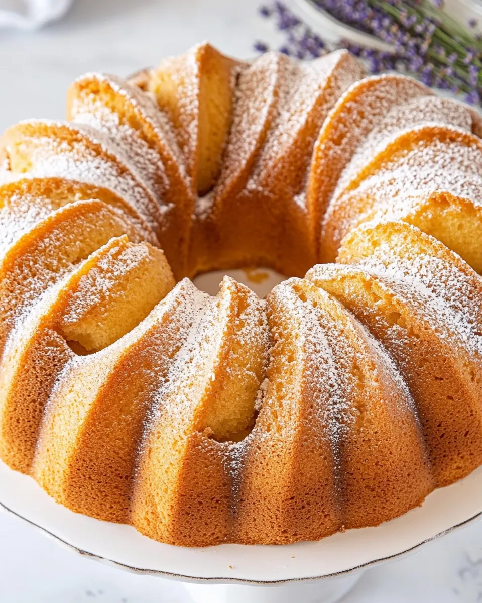 Honey Lavender Bundt Cake