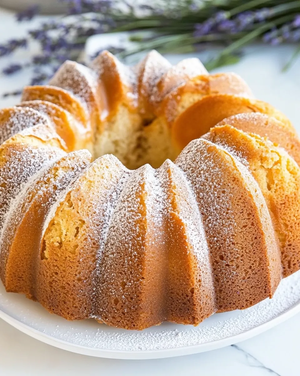 Honey Lavender Bundt Cake