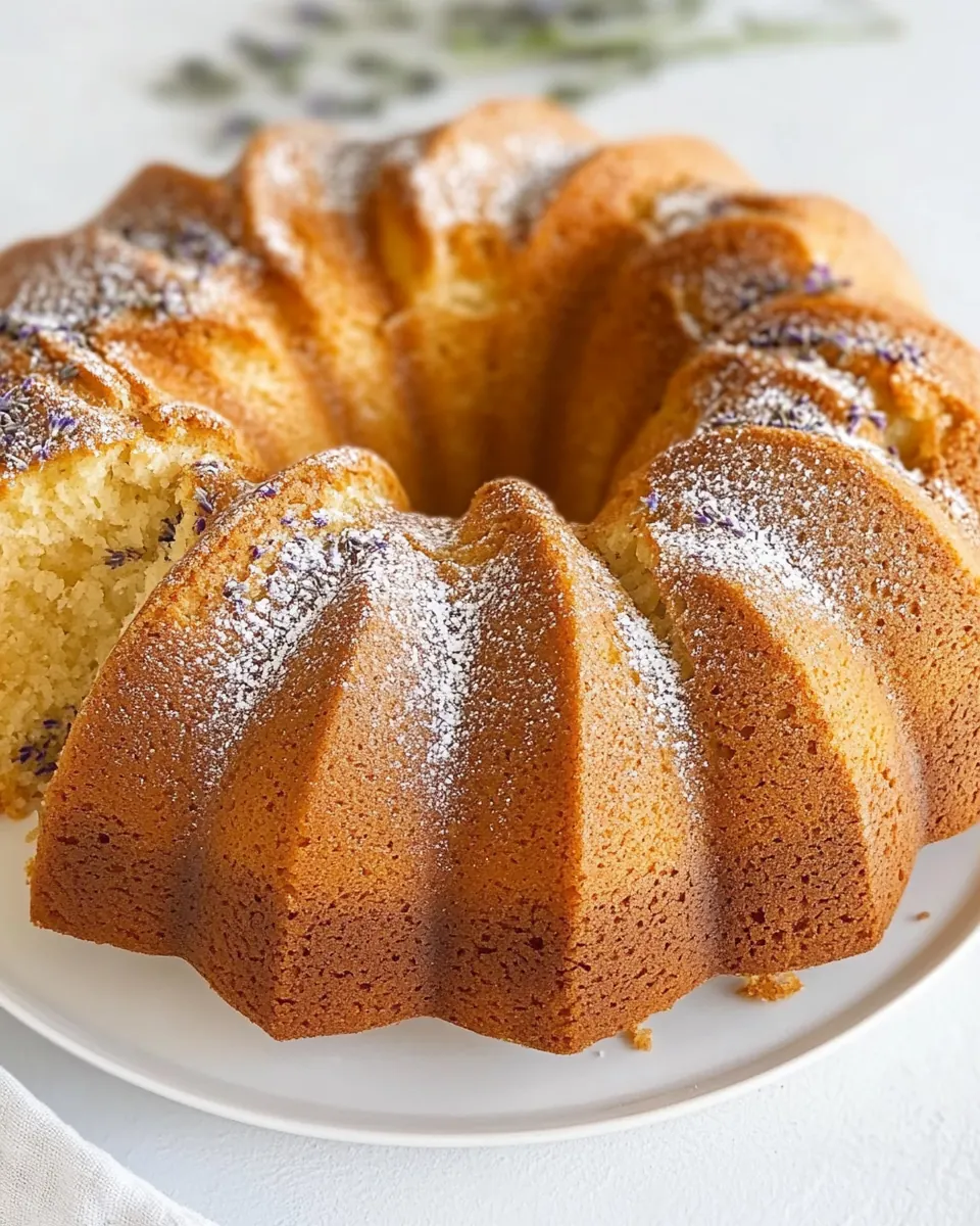 Honey Lavender Bundt Cake