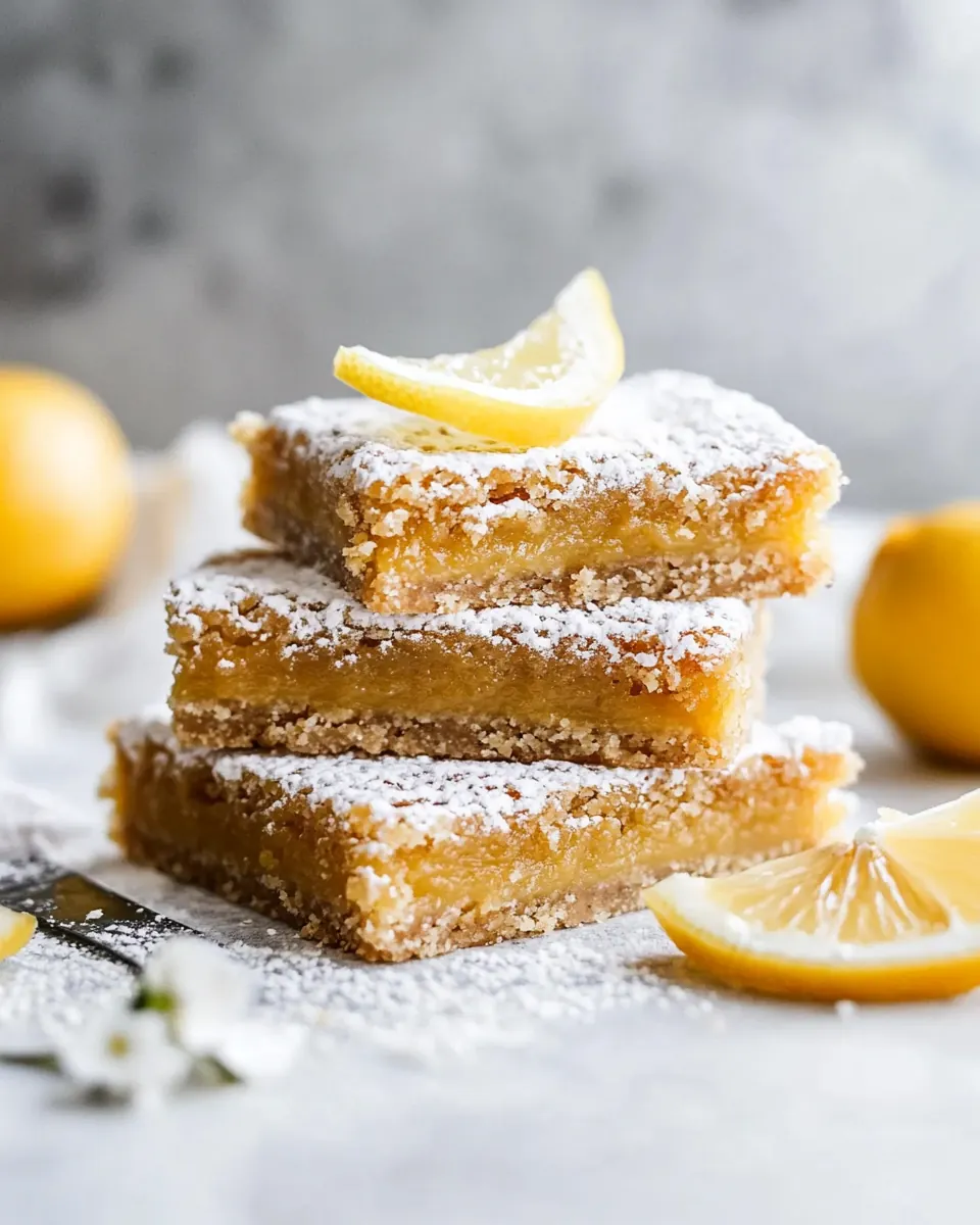 Honey Lemon Bars with Whole Wheat Shortbread Crust