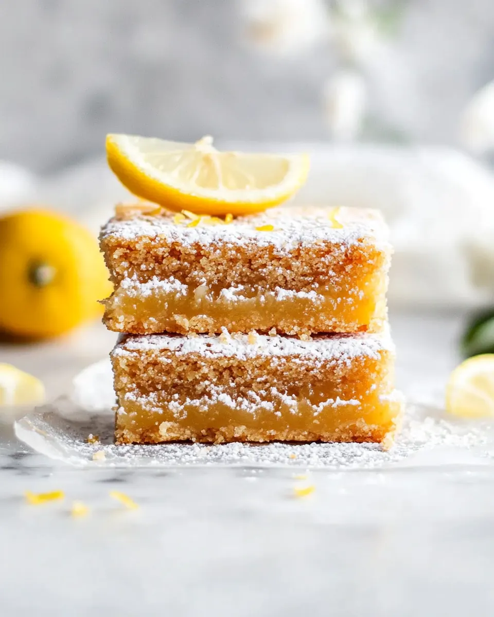 Honey Lemon Bars with Whole Wheat Shortbread Crust