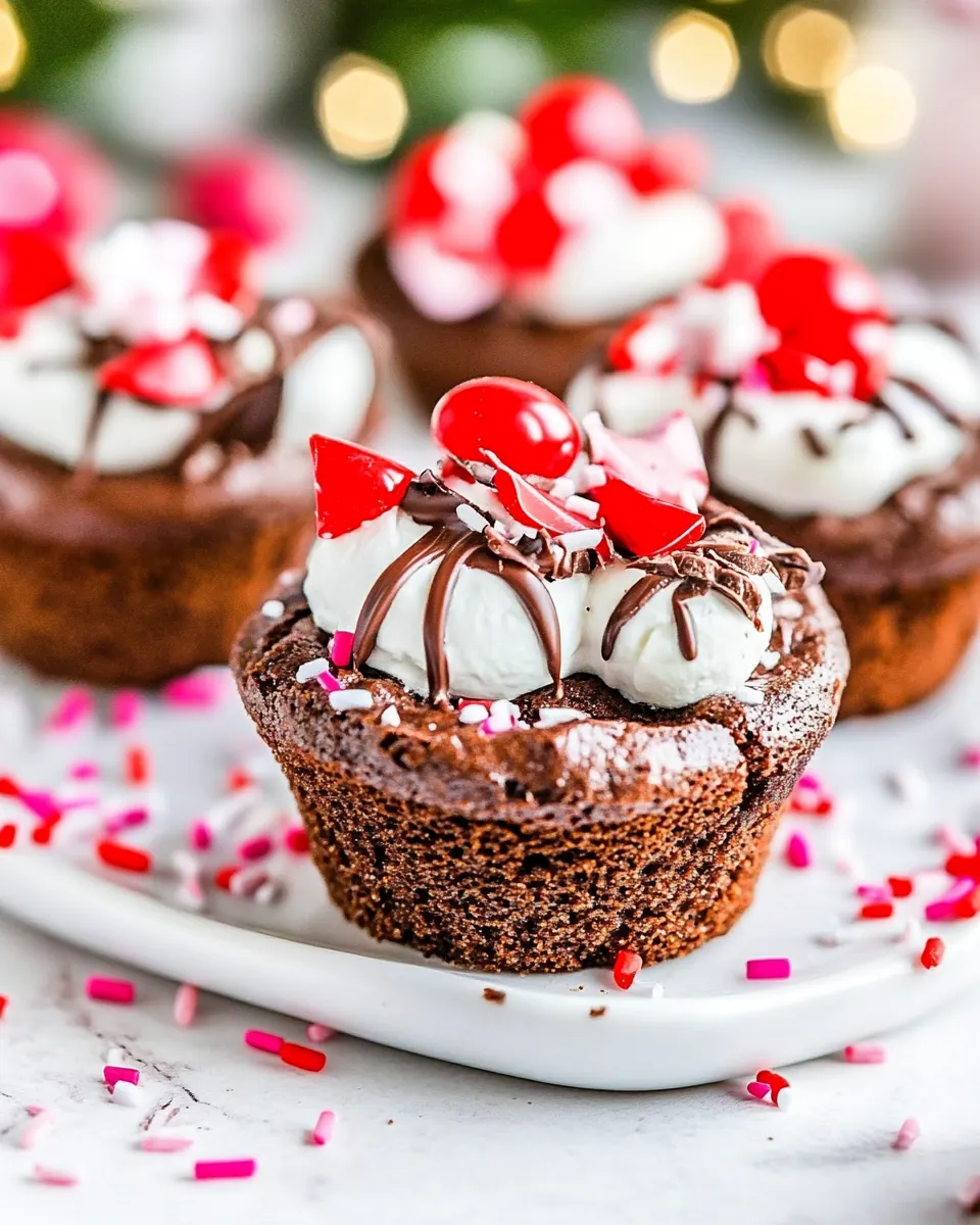 Hot Chocolate Brownie Cups