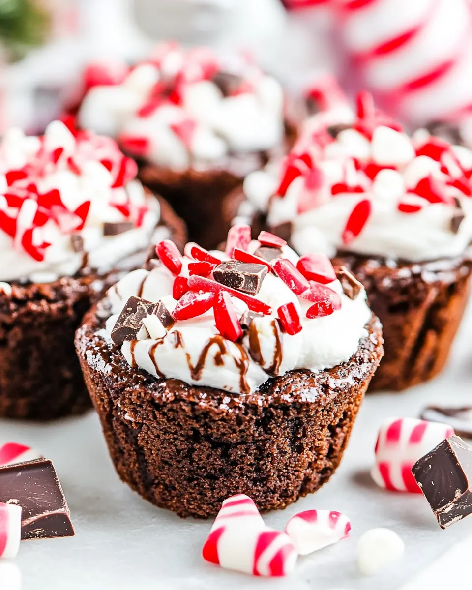 Hot Chocolate Brownie Cups