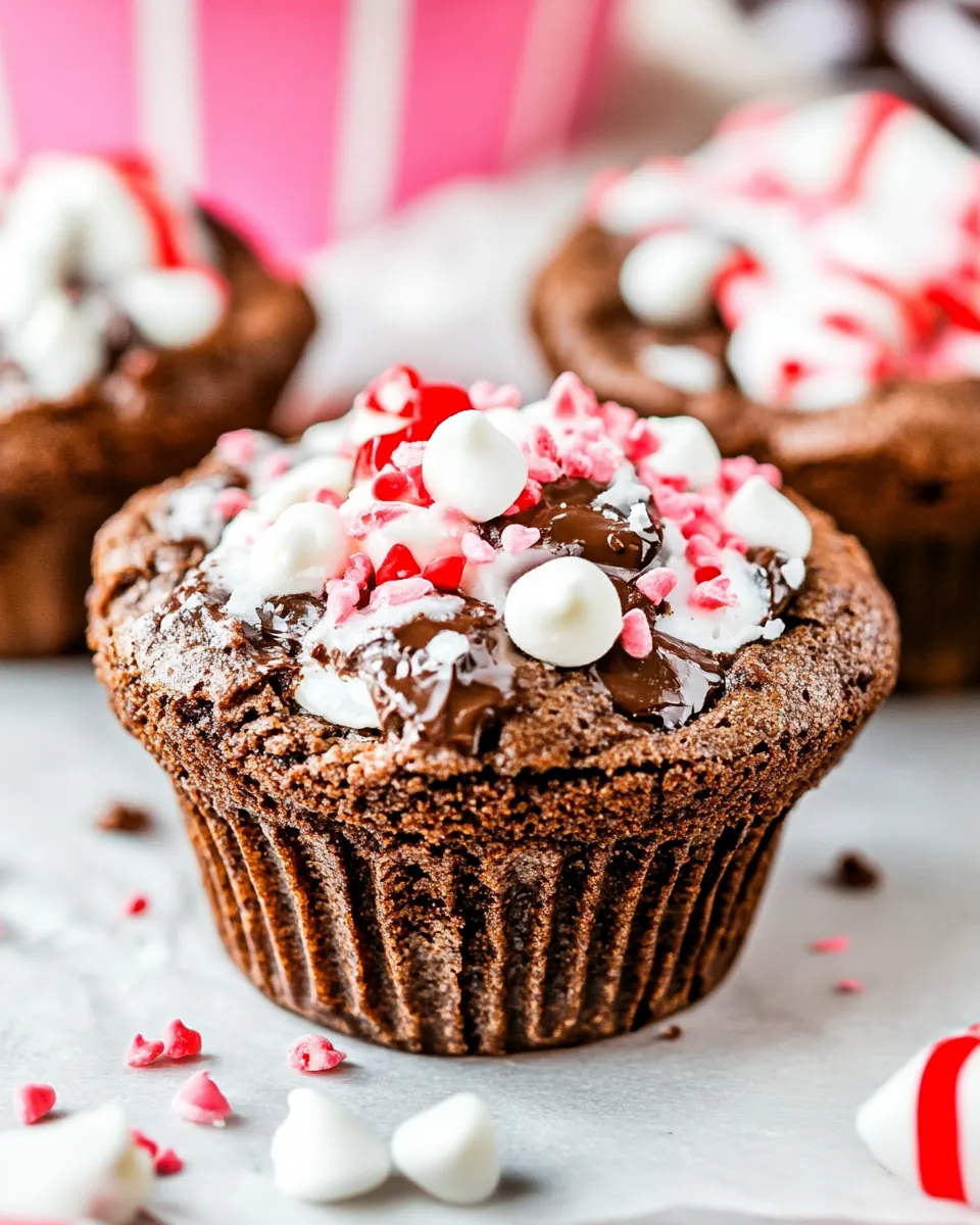 Hot Chocolate Brownie Cups