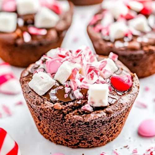 Hot Chocolate Brownie Cups